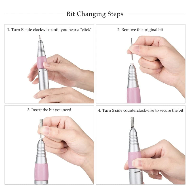 Nail Drill Machine 35000RPM Electric Manicure Machine Drills Manicure Drill & Accessory Manicure & Pedicure Drill Set