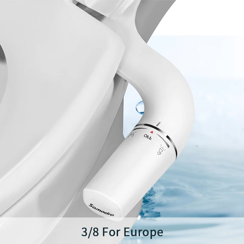 SAMODRA Right/Left Hand Toitet Bidet Sprayer Non-Electric Dual Nozzle Bidet Toilet Seat Hygienic Shower For Bathroom Accessories