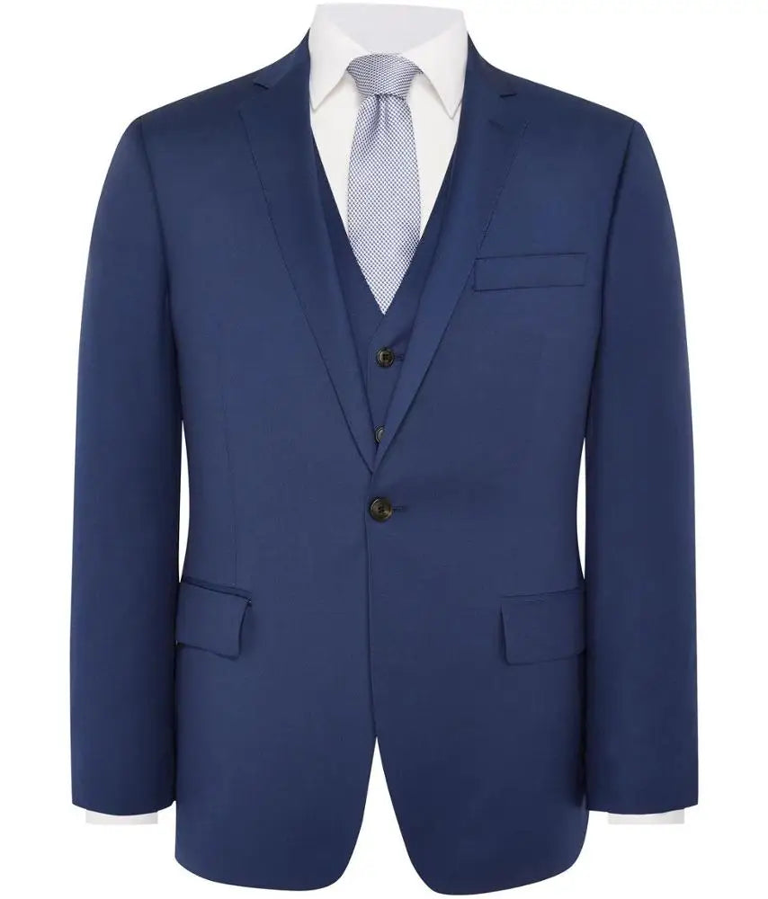 Latest Design Best Quality Men's Suit 240g Worsted Fabric V-neck Collar Anti-Wrinkle Waterproof Features Polyester/Cotton