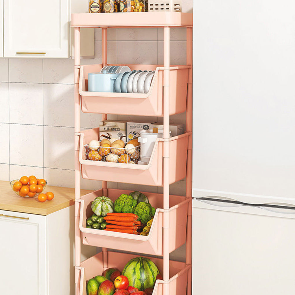 Trolley Bookshelf Kitchen Storage Rack Kitchen Corner Narrow Slit Storage Cabinet Bathroom Living Room Home Organizer