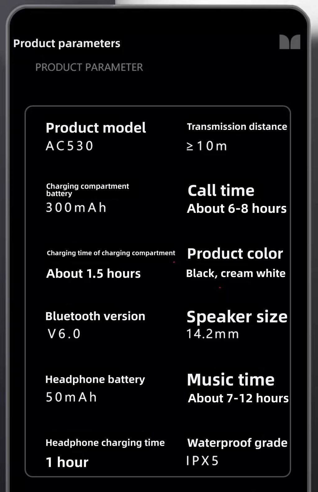 MONSTER AC530 Open-Ear Sports Earbuds Bluetooth 6.0 Wireless Ear Hook Headphones Dual Folding Design IPX5 Waterproof for Running