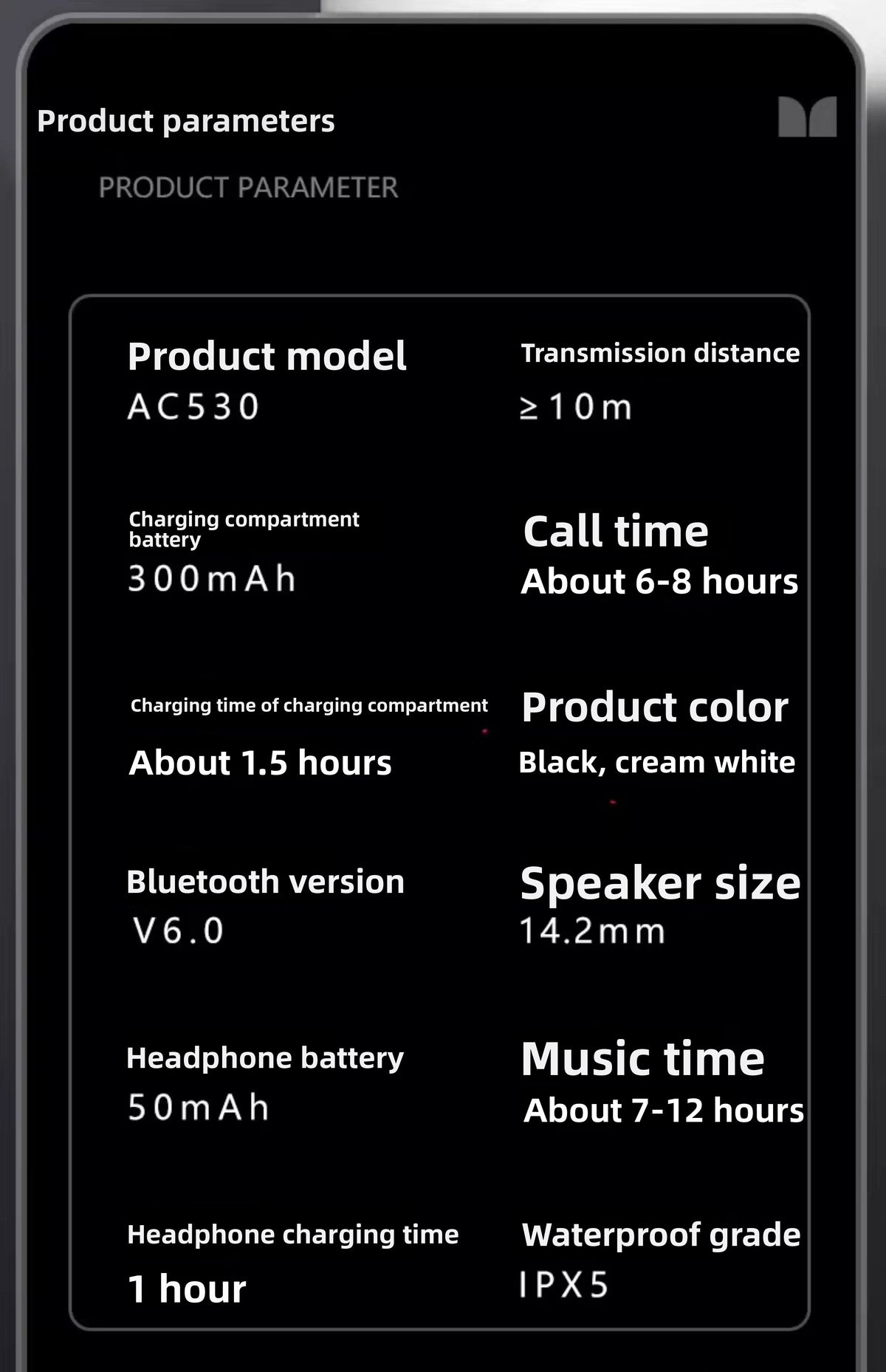 MONSTER AC530 Open-Ear Sports Earbuds Bluetooth 6.0 Wireless Ear Hook Headphones Dual Folding Design IPX5 Waterproof for Running