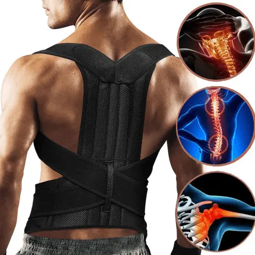 Adjustable Posture Corrector Low Back Support Shoulder Brace Belt For - Beauty