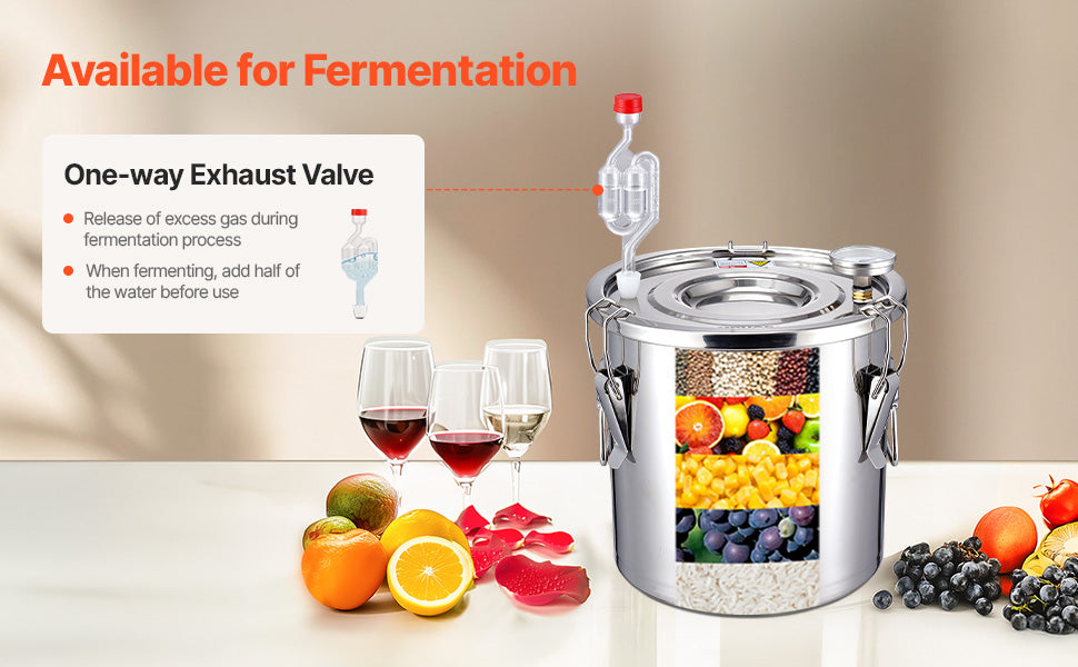 SucceBuy 3 5 8 Gallon Alcohol Still  Stainless Steel Water Alcohol Distiller with Copper Coil Brewing Refining Fermentation Kit