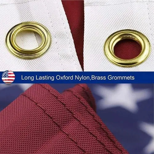 American Flag Outdoor Heavy Duty Embroidered Stars USA Flag - Beauty