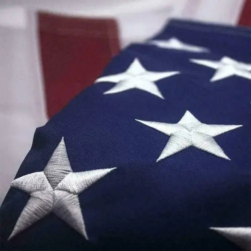 American Flag Outdoor Heavy Duty Embroidered Stars USA Flag - Beauty