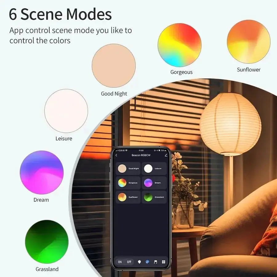 AmmToo Tuya Bluetooth Smart LED Light Bulb E27 RGB 110V 220V Smart Lamps for Bedroom Decoration Party Lighting Smart Life APP - Beauty