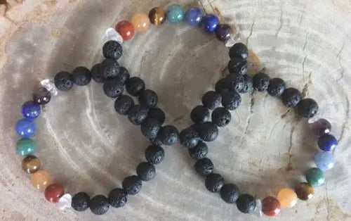Aromatherapy Chakra Diffuser Bracelet with Genuine Gemstones! - Beauty