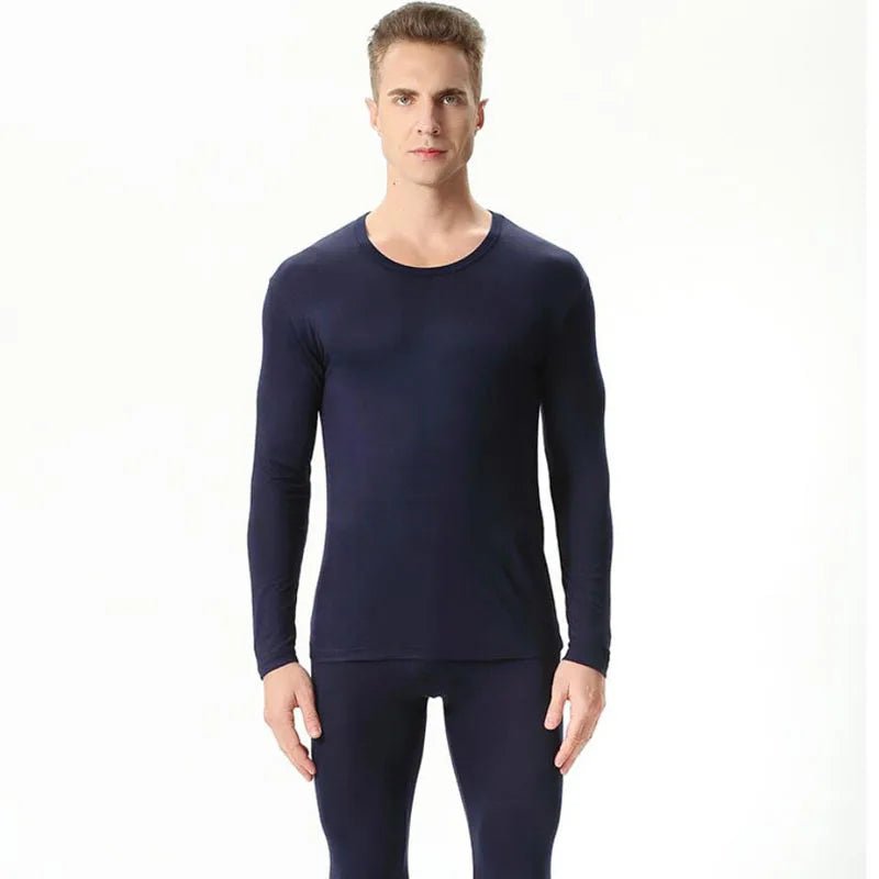 Autumn spring men's plus size Thin thermal underwear sets Large size bottoming shirt modal underwear suit 7xl 8xl 9xl - Beauty