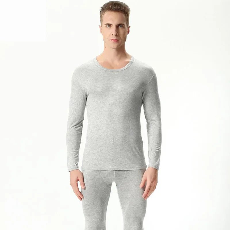 Autumn spring men's plus size Thin thermal underwear sets Large size bottoming shirt modal underwear suit 7xl 8xl 9xl - Beauty