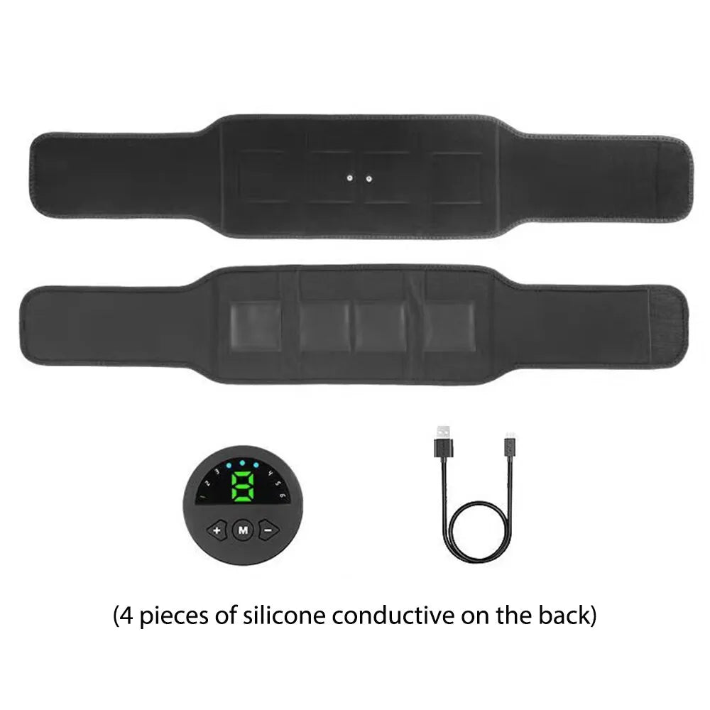 EMS Electric Muscle Stimulator Abs Waist Fitness Vibrating Belt Abdominal Muscle Trainer Weight Loss Slimming Massager