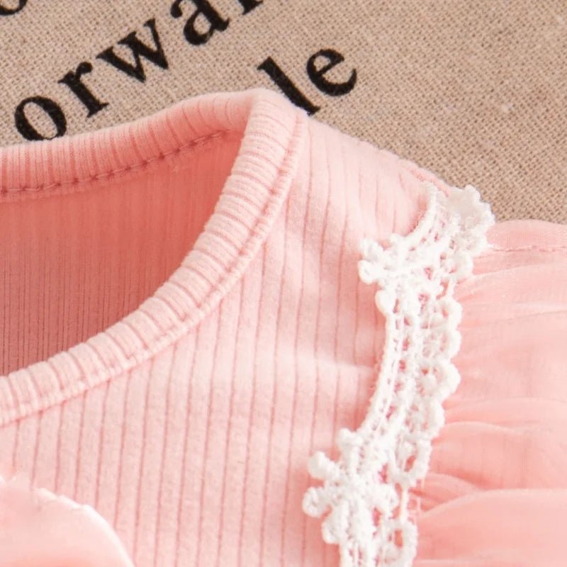 Baby Girl Dress Spring/Fall Bow - Tie Tulle Girls Dress Adorable Christmas Baby Dress Baby Girl Clothing - Beauty