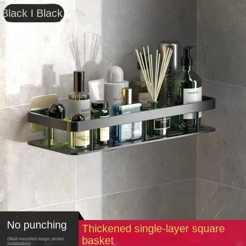 Bathroom Storage Rack No Drill Shelves Wall Mount Corner Shelf Shower Holder For WC Shampoo Organizer Bathroom Accessories - Beauty