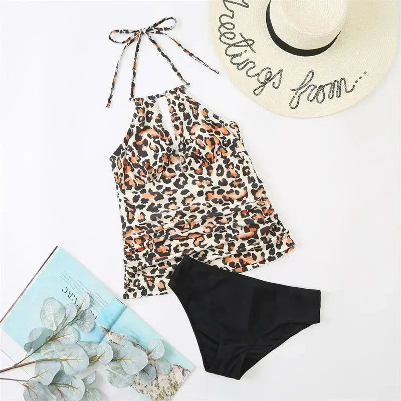 Bikini 2022 New Mujer V Neck Swimsuit Women Lace Up Swimwear Tankini Beach Bathing Suit Female Brazilian - Beauty
