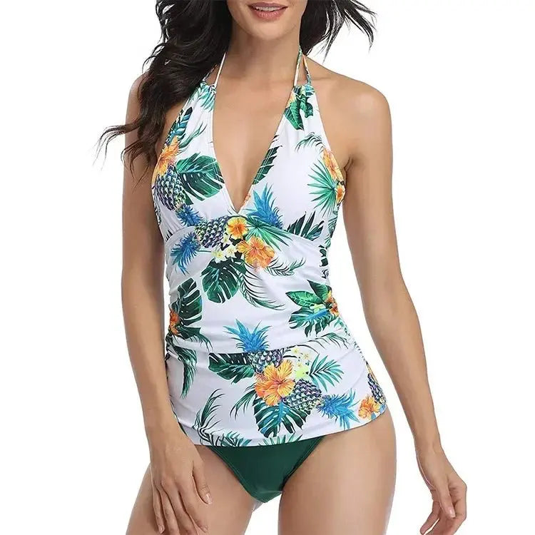 Bikini 2022 New Mujer V Neck Swimsuit Women Lace Up Swimwear Tankini Beach Bathing Suit Female Brazilian - Beauty