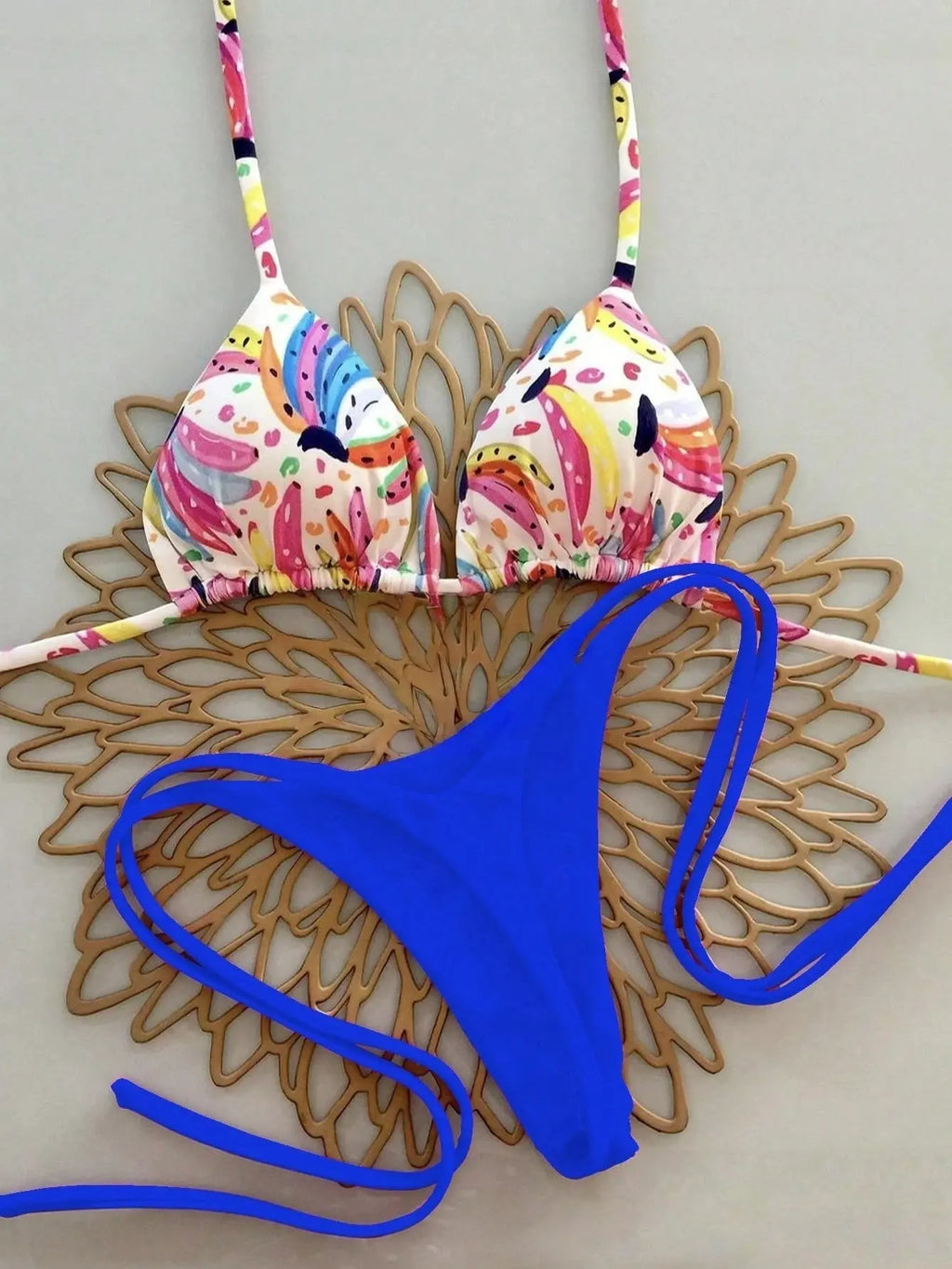 Bikini Print Swimsuit Beach Sexy Ladies Swimwear Seaside Vacation - Beauty