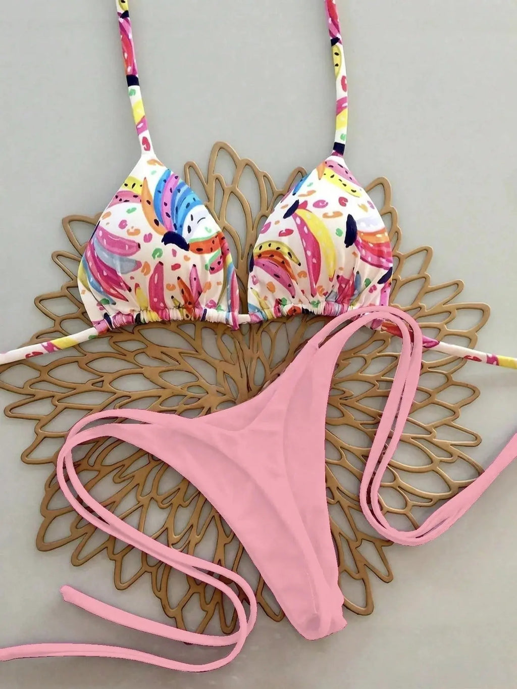 Bikini Print Swimsuit Beach Sexy Ladies Swimwear Seaside Vacation - Beauty