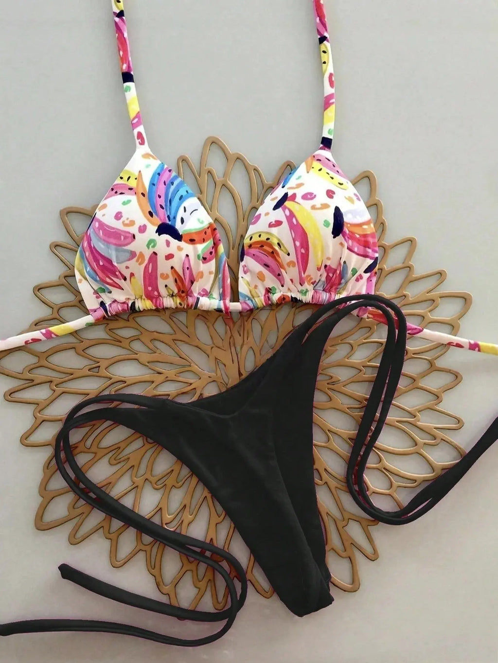 Bikini Print Swimsuit Beach Sexy Ladies Swimwear Seaside Vacation - Beauty