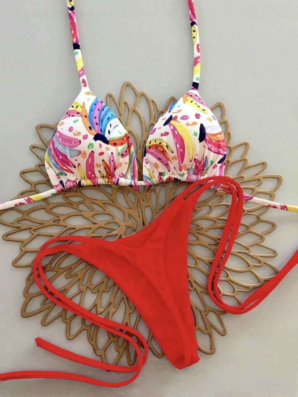 Bikini Set Print Swimsuit Beach Sexy Ladies Swimwear Seaside Vacation Bathing Suit Women Biquine Brasileiro Купальник Женский - Beauty
