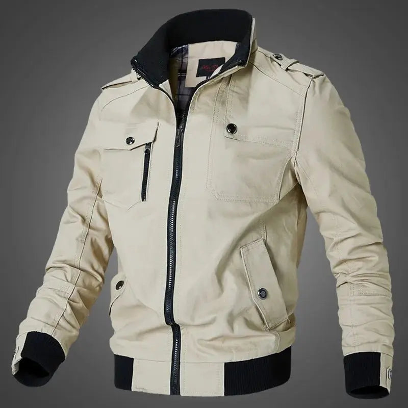 Bomber Jacket Men Fashion Casual Windbreaker Jacket Coat Men 2024 Spring Autumn New Hot Outwear Solid Stand Slim Jacket Mens - Beauty