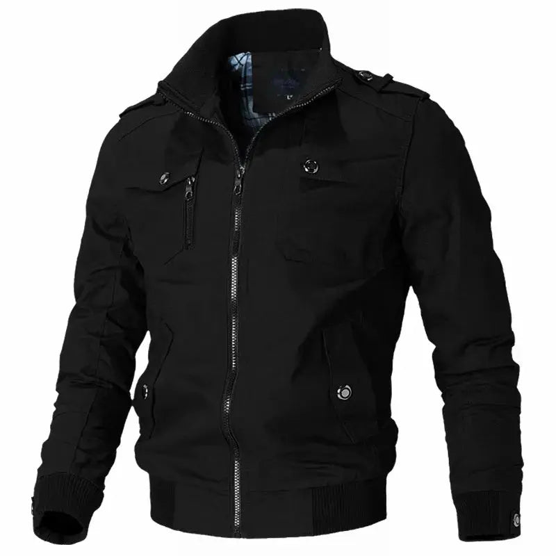 Bomber Jacket Men Fashion Casual Windbreaker Jacket Coat Men 2024 Spring Autumn New Hot Outwear Solid Stand Slim Jacket Mens - Beauty