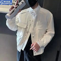 Brand Jackets Men's Trendy Versatile Workwear Men's Clothing Spring Autumn Casual Coats - Beauty