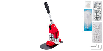 SucceBuy 25-75MM Badge Maker Machine DIY Button Pin Broochs Press Making Tool with 500/1000Pcs Circle Manufacture Button Parts