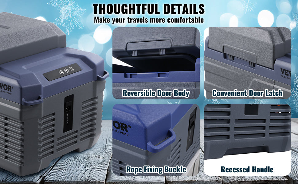 SucceBuy 8L to 75L Car Refrigerator Fridge Portable Icebox Single&Dual Zone w/Blue Tooth Temp Adjustable for Outdoor Camping RV