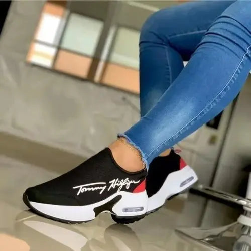 Casual Breathable Wedges Ladies Walking Sneakers Flat Women Shoes - Beauty