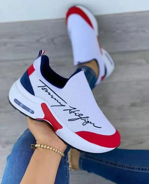 Casual Breathable Wedges Ladies Walking Sneakers Flat Women Shoes - Beauty