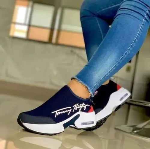 Casual Breathable Wedges Ladies Walking Sneakers Flat Women Shoes - Beauty