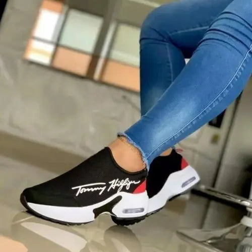 Casual Breathable Wedges Ladies Walking Sneakers Flat Women Shoes - Beauty