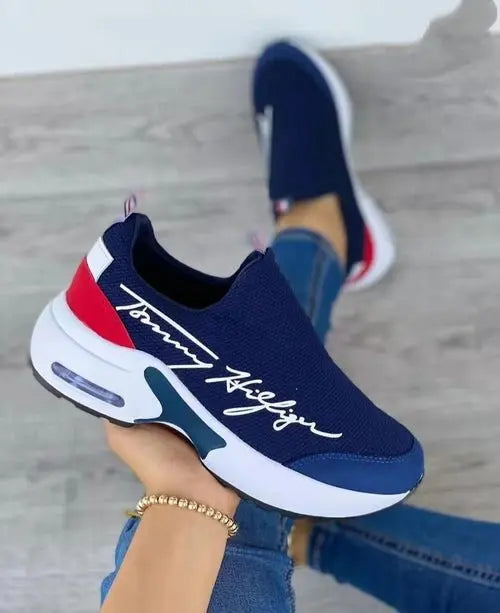 Casual Breathable Wedges Ladies Walking Sneakers Flat Women Shoes - Beauty