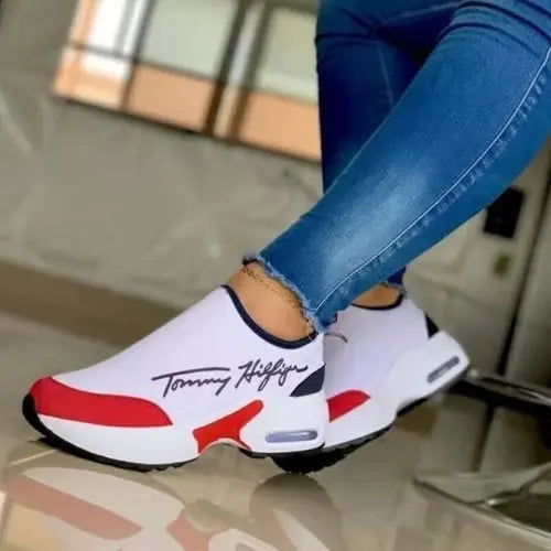 Casual Breathable Wedges Ladies Walking Sneakers Flat Women Shoes - Beauty