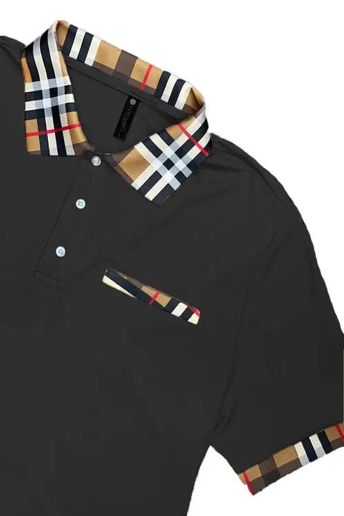 Checkered Polo and Pant Set - Beauty
