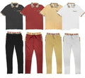 Checkered Polo and Pant Set - Beauty