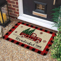 Christmas Santa Claus Truck Welcome Door Mats Home Decor Kitchen Hallway Balcony Rugs Carpet for Living Room Xmas Decorations - Beauty