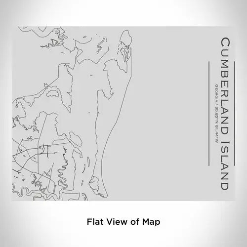 Cumberland Island - Georgia Engraved Map Bottle with Bamboo Top - Beauty