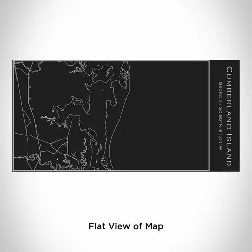 Cumberland Island - Georgia Engraved Map Insulated Bottle in Matte - Beauty