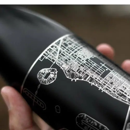 Cumberland Island - Georgia Engraved Map Insulated Bottle in Matte - Beauty
