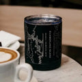 Cumberland Island - Georgia Engraved Map Insulated Cup in Matte Black - Beauty