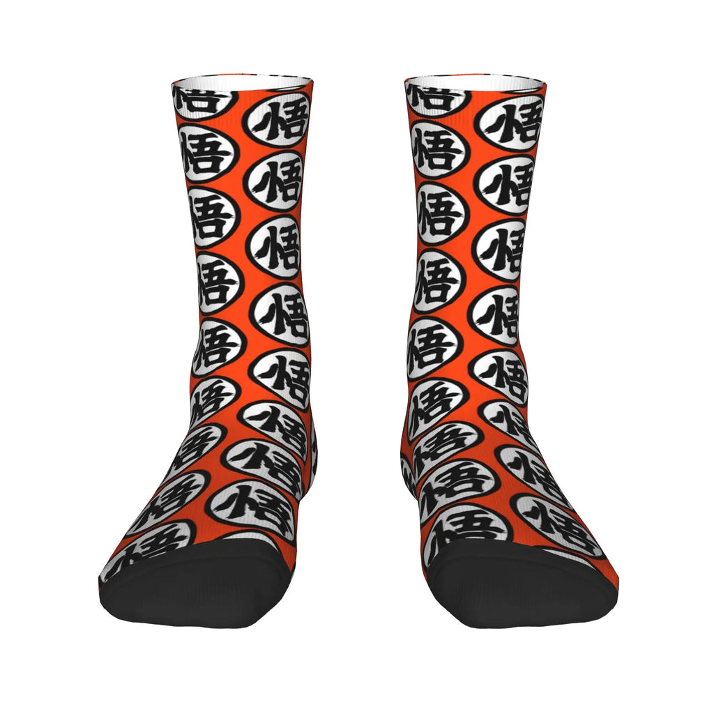 Custom DBZ Dragons Ball Goku Cartoon Hot Dress Socks Unisex Warm Comfortable 3D Printed Comic Crew Socks - Beauty