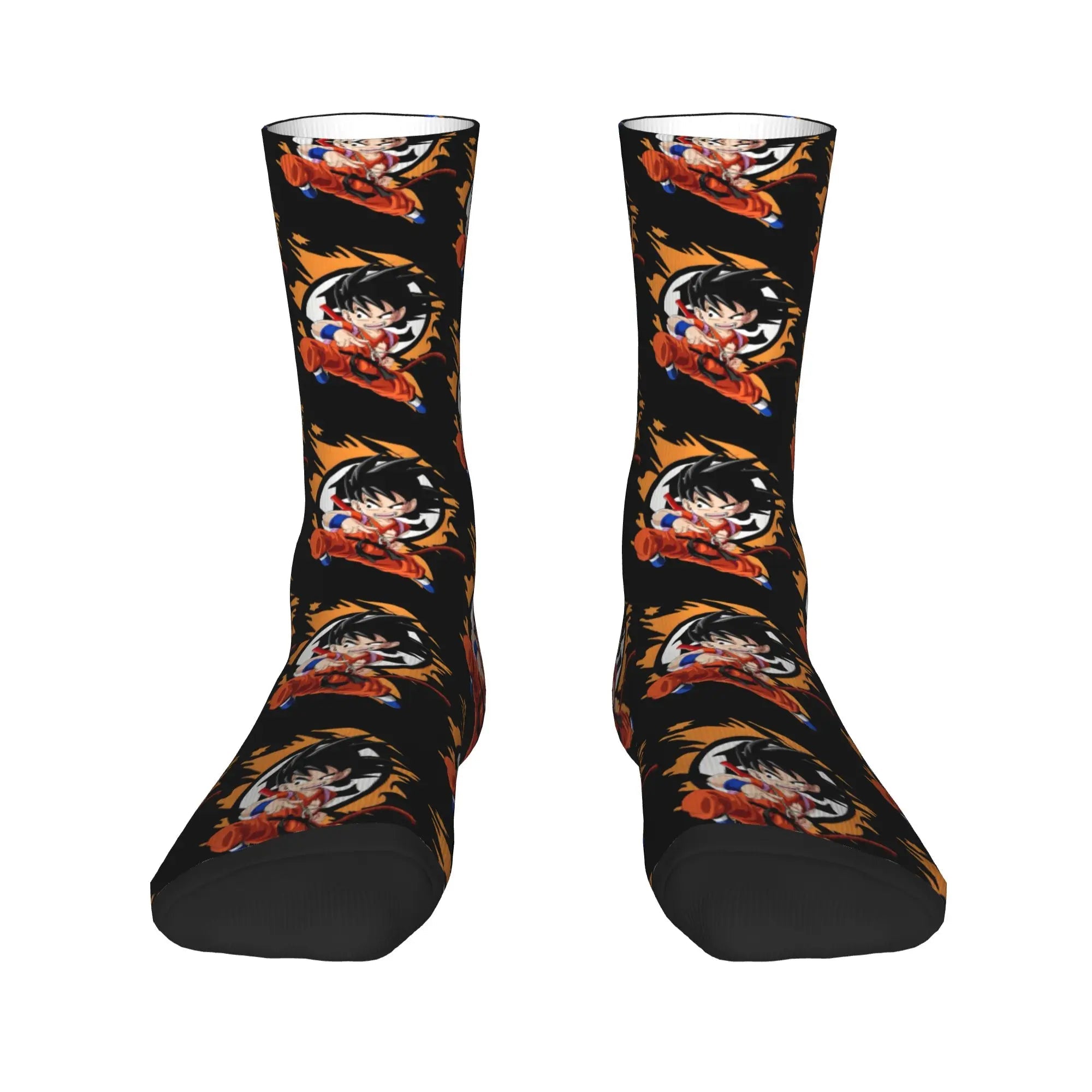 Custom DBZ Dragons Ball Goku Cartoon Hot Dress Socks Unisex Warm Comfortable 3D Printed Comic Crew Socks - Beauty