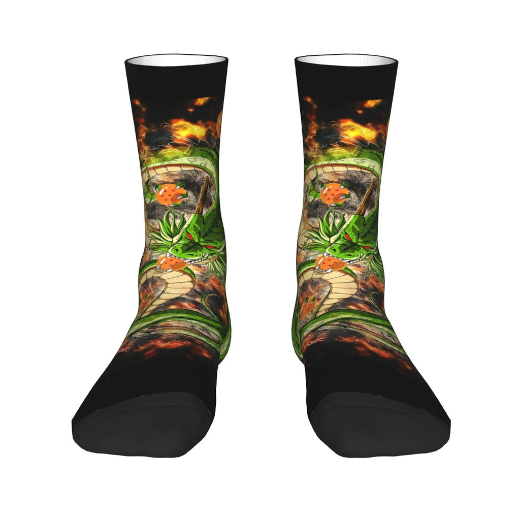 Custom DBZ Dragons Ball Goku Cartoon Hot Dress Socks Unisex Warm Comfortable 3D Printed Comic Crew Socks - Beauty