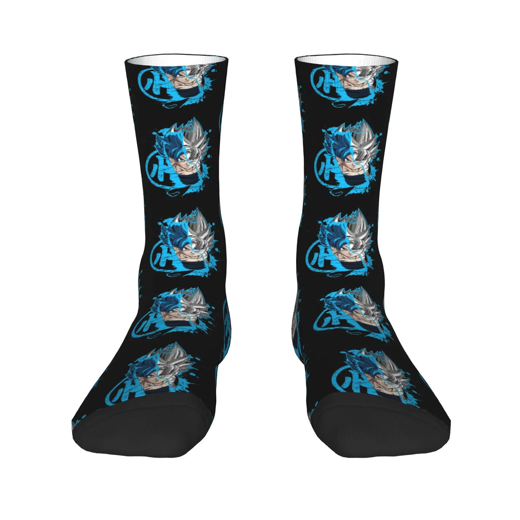 Custom DBZ Dragons Ball Goku Cartoon Hot Dress Socks Unisex Warm Comfortable 3D Printed Comic Crew Socks - Beauty