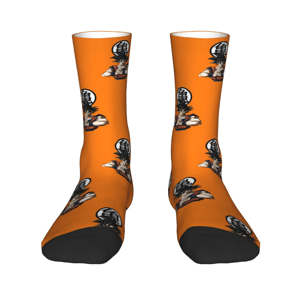Custom DBZ Dragons Ball Goku Cartoon Hot Dress Socks Unisex Warm Comfortable 3D Printed Comic Crew Socks - Beauty