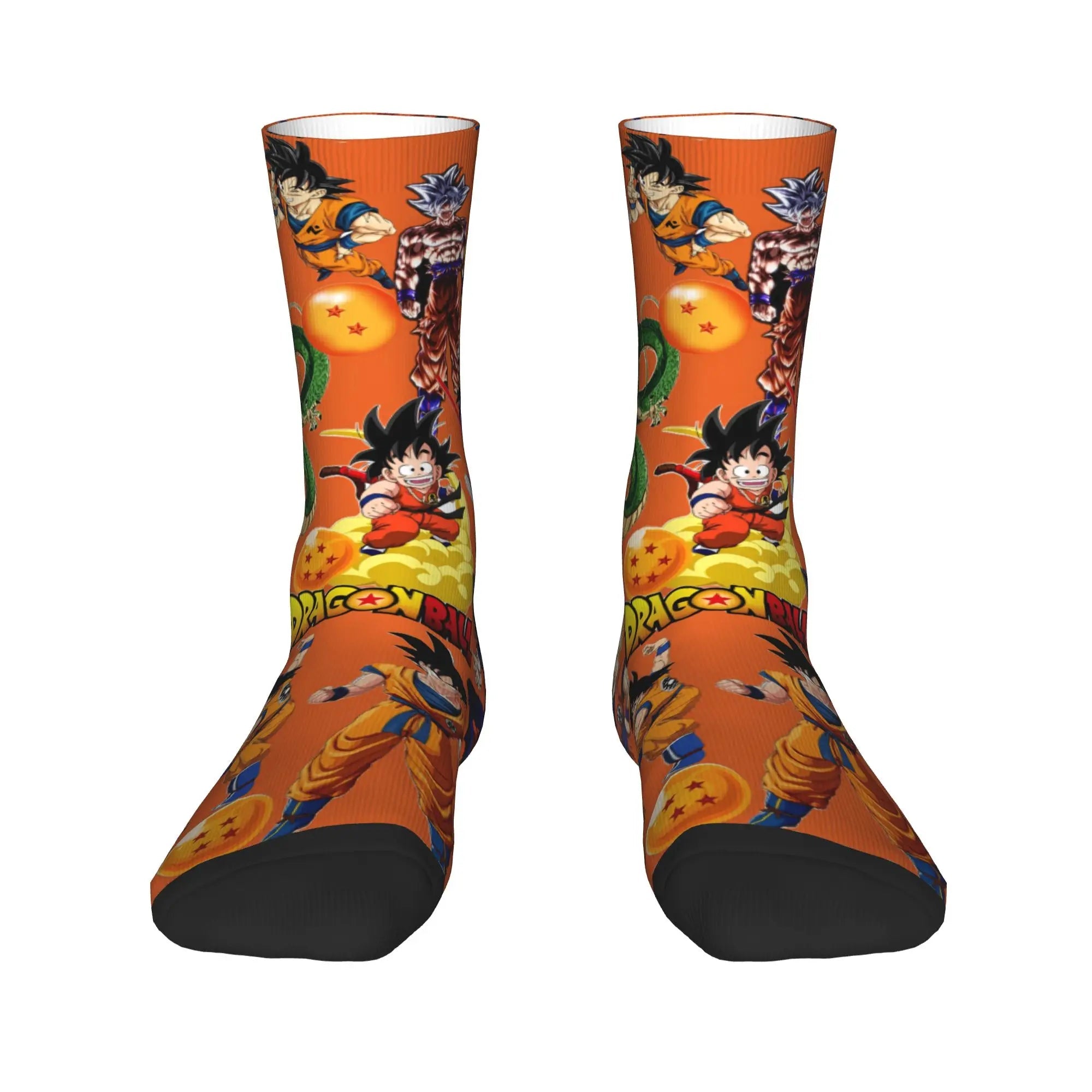 Custom DBZ Dragons Ball Goku Cartoon Hot Dress Socks Unisex Warm Comfortable 3D Printed Comic Crew Socks - Beauty