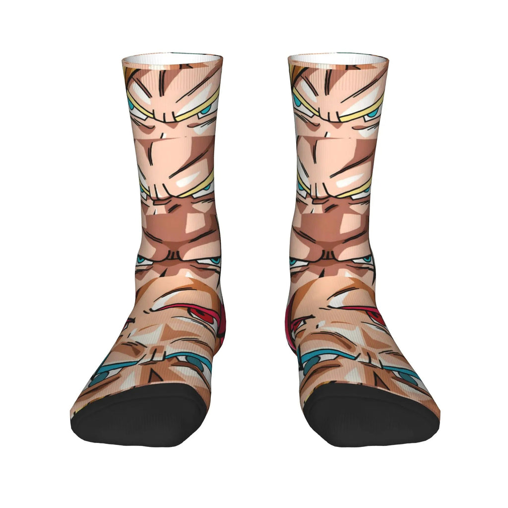 Custom DBZ Dragons Ball Goku Cartoon Hot Dress Socks Unisex Warm Comfortable 3D Printed Comic Crew Socks - Beauty