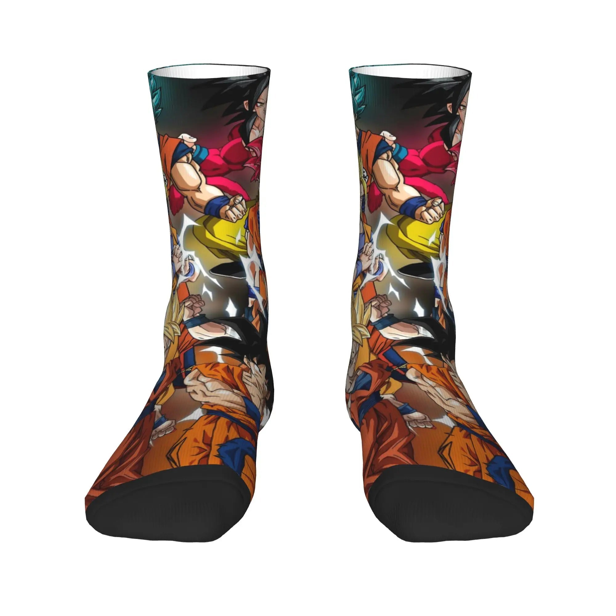 Custom DBZ Dragons Ball Goku Cartoon Hot Dress Socks Unisex Warm Comfortable 3D Printed Comic Crew Socks - Beauty