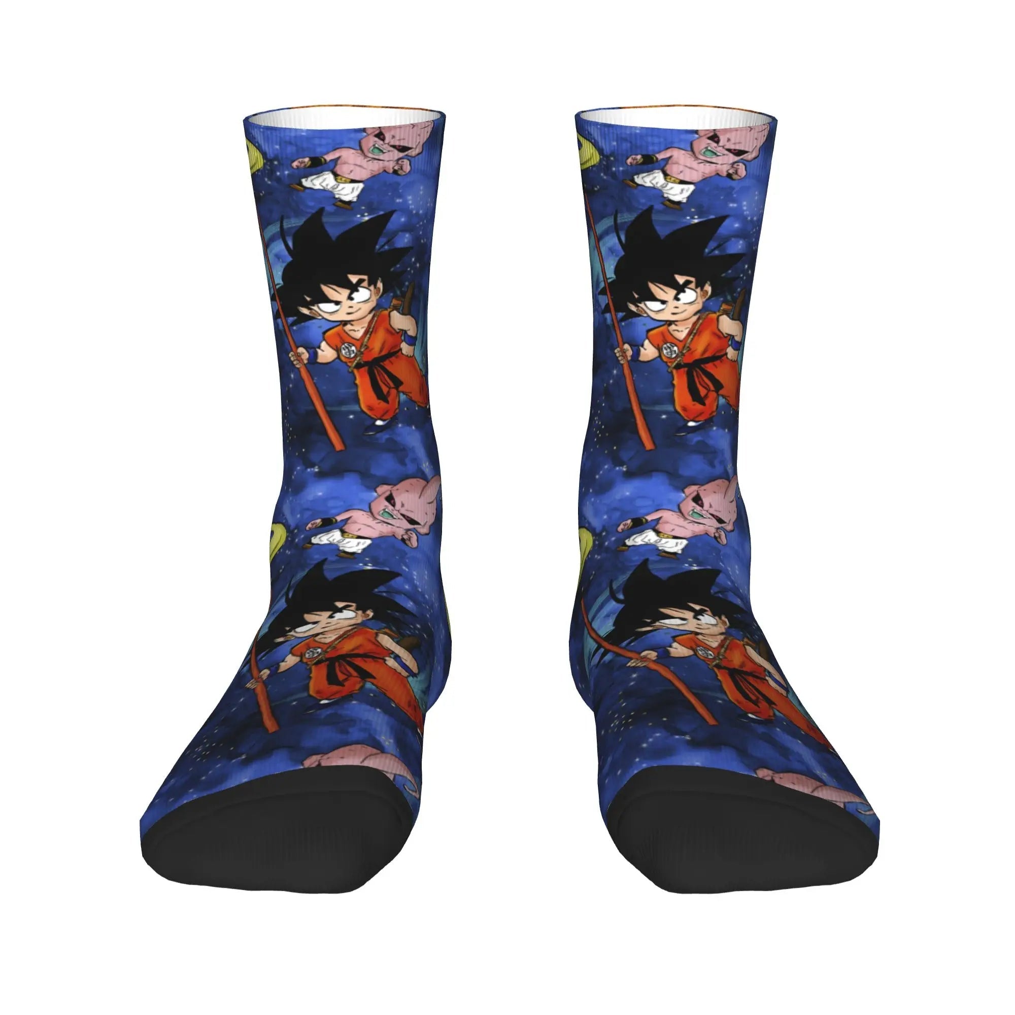 Custom DBZ Dragons Ball Goku Cartoon Hot Dress Socks Unisex Warm Comfortable 3D Printed Comic Crew Socks - Beauty